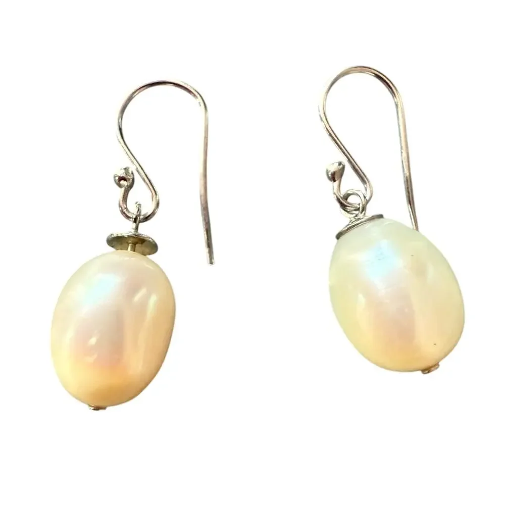 925 Sterling Silver Pearl Drop Earrings